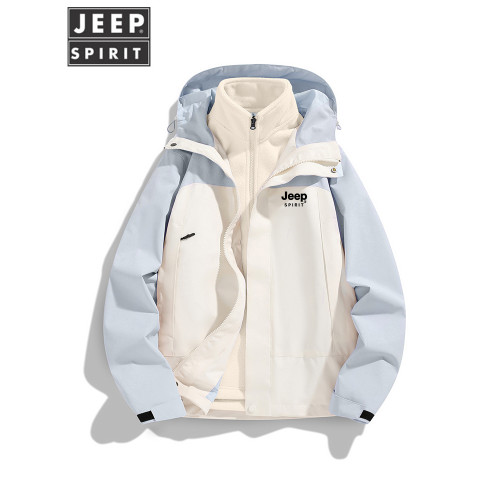 JEEP戶外三合一沖鋒衣女春秋冬季三防暴雨露營滑雪登山服外套男款 JEEP戶外三合一沖鋒衣女春秋冬季三防暴雨露營滑雪登山服外套男款