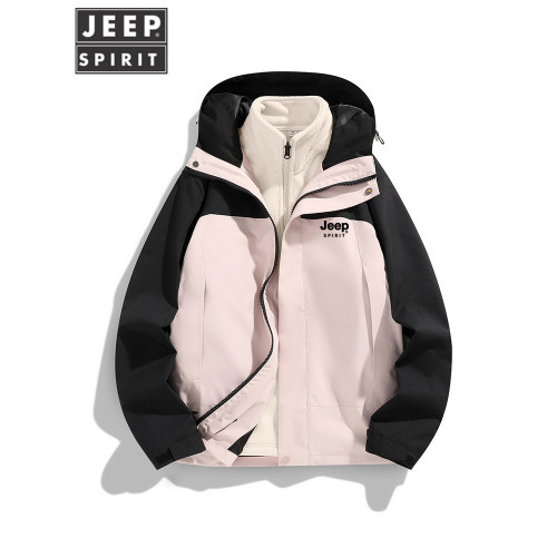 JEEP戶外三合一沖鋒衣女春秋冬季三防暴雨露營滑雪登山服外套男款 JEEP戶外三合一沖鋒衣女春秋冬季三防暴雨露營滑雪登山服外套男款