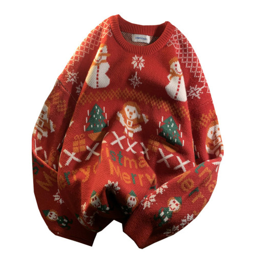 2025秋冬男女聖誕毛衣寬松外套慵懶韓式學生加厚情侶毛衣 2025秋冬男女聖誕毛衣寬松外套慵懶韓式學生加厚情侶毛衣