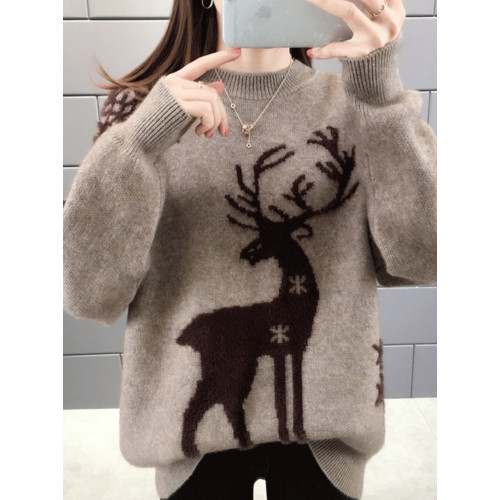 秋冬慵懶風軟糯毛衣女寬松外穿超好看冬季內搭打底針織衫2025新款 秋冬慵懶風軟糯毛衣女寬松外穿超好看冬季內搭打底針織衫2025新款