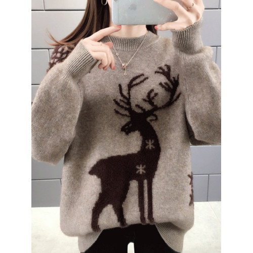 秋冬慵懶風軟糯毛衣女寬松外穿超好看冬季內搭打底針織衫2025新款 秋冬慵懶風軟糯毛衣女寬松外穿超好看冬季內搭打底針織衫2025新款