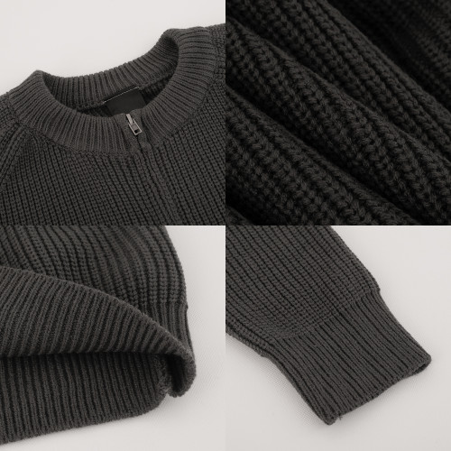 DAZO 圓領拉鍊開衫毛衣男春秋款簡約休閒針織外套寬松純色百搭潮 DAZO 圓領拉鍊開衫毛衣男春秋款簡約休閒針織外套寬松純色百搭潮