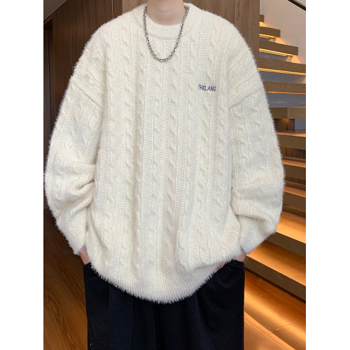 潮牌毛衣男秋冬季慵懶風寬松青少年高級感加厚保暖針織衫2025新款 潮牌毛衣男秋冬季慵懶風寬松青少年高級感加厚保暖針織衫2025新款