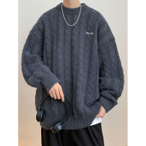 潮牌毛衣男秋冬季慵懶風寬松青少年高級感加厚保暖針織衫2025新款 潮牌毛衣男秋冬季慵懶風寬松青少年高級感加厚保暖針織衫2025新款