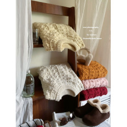 復古百搭提花鏤空加厚毛衣女秋冬慵懶洋氣寬松保暖可外穿針織上衣