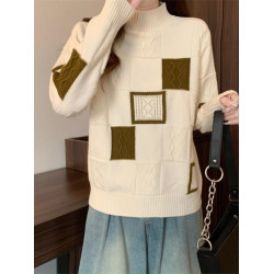 針織衫外套2025秋冬新款大碼女裝胖mm慵懶風超好看高領歐貨上毛衣