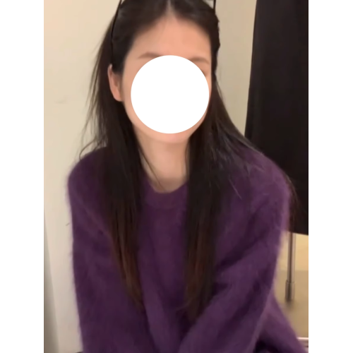 軟糯奶fufu紫色仿水貂絨毛衣女秋冬慵懶高級感套頭針織衫寬松上衣