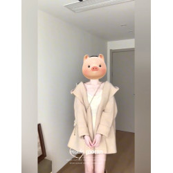 韓系復古慵懶風寬松連帽針織開衫保暖溫柔風氣質毛衣厚外套上衣女