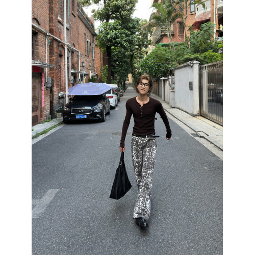 FUTUREBOY/原創英倫復古紐釦針織衫毛衣男女微寬鬆打底衫上衣秋冬