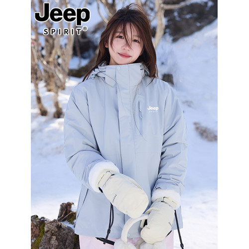 JEEP藍色羽絨服沖鋒衣女款冬季2024新款小個子三合一內膽滑雪外套 JEEP藍色羽絨服沖鋒衣女款冬季2024新款小個子三合一內膽滑雪外套
