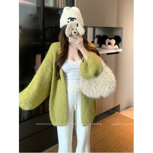 大碼胖mm2025秋季新款時尚慵懶風針織長袖毛衣外套寬松顯瘦上衣女 大碼胖mm2025秋季新款時尚慵懶風針織長袖毛衣外套寬松顯瘦上衣女