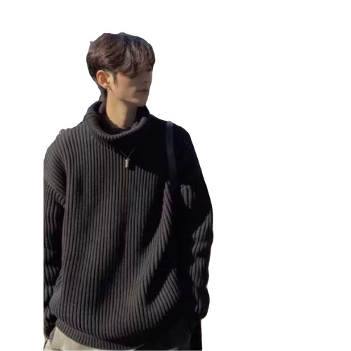黑色高領毛衣男秋冬季日系慵懶寬松加厚內搭打底針織衫痞帥高級感 黑色高領毛衣男秋冬季日系慵懶寬松加厚內搭打底針織衫痞帥高級感