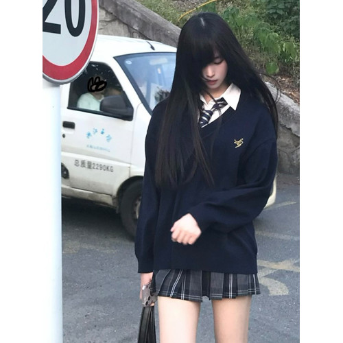 花千豬原創 北川高毛衣 JK多色款針織毛衣校供感jk製服百搭款上衣