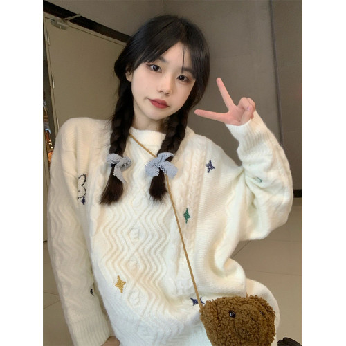 高級感超好看的聖誕穿搭奶fufu慵懶毛衣女秋冬2025新款針織衫上衣 高級感超好看的聖誕穿搭奶fufu慵懶毛衣女秋冬2025新款針織衫上衣