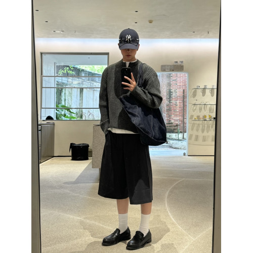 韓系復古慵懶半拉鍊套頭毛衣男女秋冬季寬松休閒軟糯舒適針織上衣 韓系復古慵懶半拉鍊套頭毛衣男女秋冬季寬松休閒軟糯舒適針織上衣