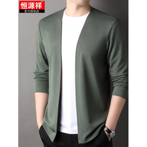 恒源祥秋裝新款開衫男薄款外穿針織衫男士冰絲中青年休閒外套潮流 恒源祥秋裝新款開衫男薄款外穿針織衫男士冰絲中青年休閒外套潮流