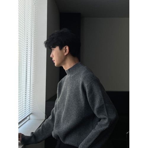 SSUMENAM「韓系簡約 半高領」秋冬季針織毛衣男寬松休閒打底衫 SSUMENAM「韓系簡約 半高領」秋冬季針織毛衣男寬松休閒打底衫