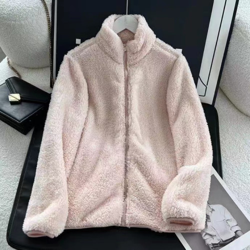 日單秋冬女裝長絨搖粒絨茄克長袖開衫立領保暖外套428330 439138 日單秋冬女裝長絨搖粒絨茄克長袖開衫立領保暖外套428330 439138