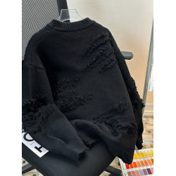 潮牌破壞慵懶風小衆毛衣寬松高級感秋冬季男士美式設計感針織外套