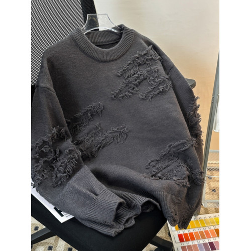 潮牌破壞慵懶風小衆毛衣寬松高級感秋冬季男士美式設計感針織外套 潮牌破壞慵懶風小衆毛衣寬松高級感秋冬季男士美式設計感針織外套