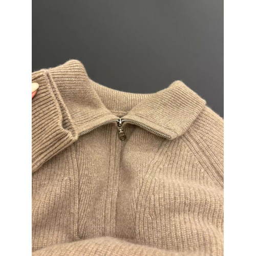 駝色浣熊絨高領半拉鍊套頭毛衣女秋冬季慵懶風加厚內搭打底針織衫 駝色浣熊絨高領半拉鍊套頭毛衣女秋冬季慵懶風加厚內搭打底針織衫