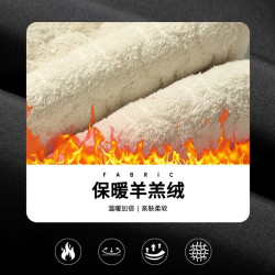 東北哈爾濱加絨加厚羊羔絨長褲防風防水保暖戶外防寒休閒棉褲男士