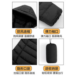 啄木鳥羽絨服女2025新款輕薄款連帽短款小個子時尚百搭休閒外套潮