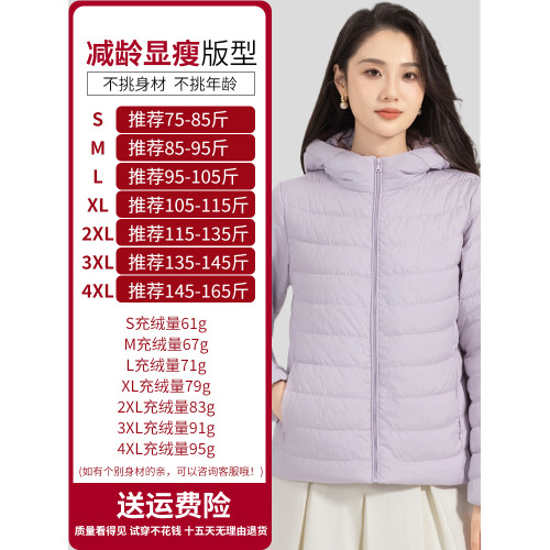 啄木鳥羽絨服女2025新款輕薄款連帽短款小個子時尚百搭休閒外套潮 啄木鳥羽絨服女2025新款輕薄款連帽短款小個子時尚百搭休閒外套潮