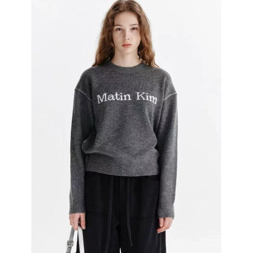 韓系matinkim 25秋冬休閒縫線寬松男女百搭針織圓領套頭毛衣 韓系matinkim 25秋冬休閒縫線寬松男女百搭針織圓領套頭毛衣