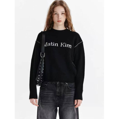 韓系matinkim 25秋冬休閒縫線寬松男女百搭針織圓領套頭毛衣 韓系matinkim 25秋冬休閒縫線寬松男女百搭針織圓領套頭毛衣