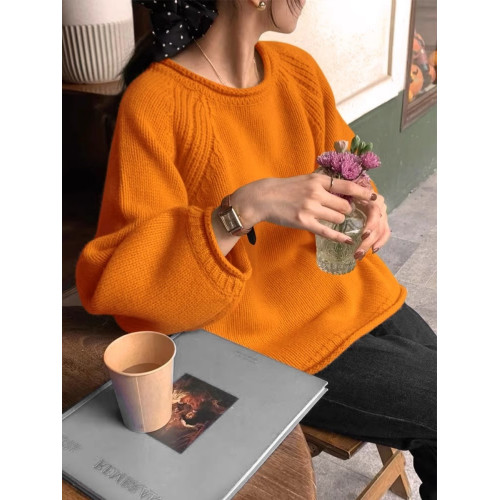 胖MM遮肉顯瘦軟糯休閒毛衣打底衫女2025春秋季簡約百搭長袖上衣