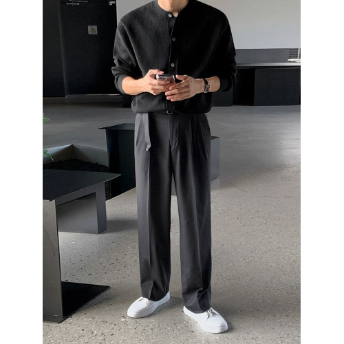 MRCYC針織衫開衫長袖T恤男士秋季韓系潮流高級感毛衣寬鬆休閒外套