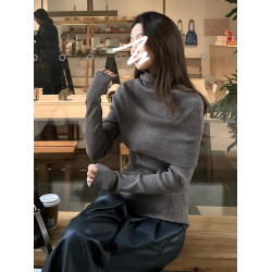 高領鬭篷毛衣女秋冬季2025新款慵懶風高級感內搭針織上衣兩件套裝