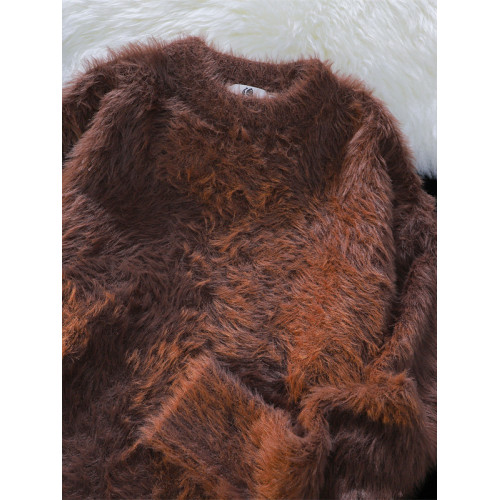 秋冬季純色保暖內搭針織衫男日系潮牌復古寬松軟糯毛茸茸圓領毛衣 秋冬季純色保暖內搭針織衫男日系潮牌復古寬松軟糯毛茸茸圓領毛衣