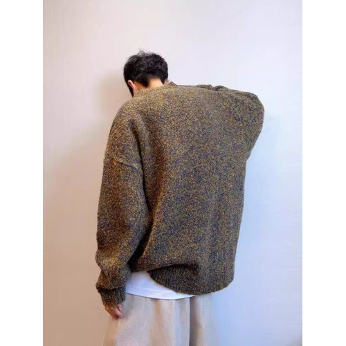 特大碼300斤復古休閒毛衣男裝春秋季慵懶風針織衫V領線衣寬松外套