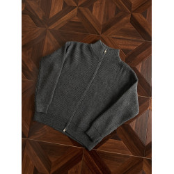 悟空有貨復古純色高級感開衫毛衣男女秋冬潮牌慵懶風休閒針織外套