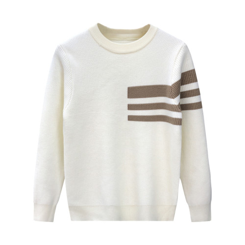 簡約百搭圓領毛衣男內搭針織衫2024秋冬季新款男士加厚打底衫上衣 簡約百搭圓領毛衣男內搭針織衫2024秋冬季新款男士加厚打底衫上衣