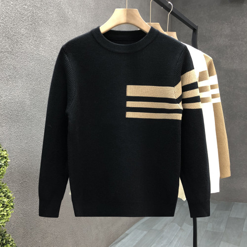 簡約百搭圓領毛衣男內搭針織衫2024秋冬季新款男士加厚打底衫上衣 簡約百搭圓領毛衣男內搭針織衫2024秋冬季新款男士加厚打底衫上衣