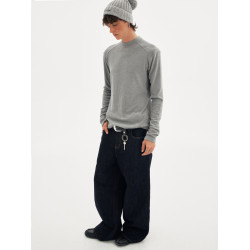 MADWITCH簡約高級感長袖圓領針織衫男女通勤休閒基礎款打底衫毛衣