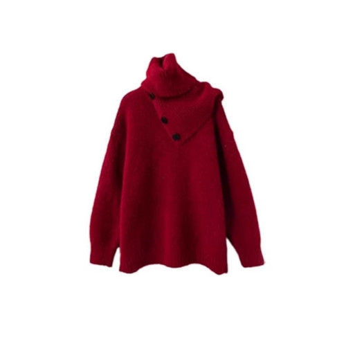 聖誕紅色高領針織毛衣套裝連衣裙子女秋冬新款跨新年戰袍約會短裙 聖誕紅色高領針織毛衣套裝連衣裙子女秋冬新款跨新年戰袍約會短裙