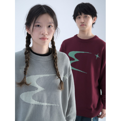 Mentmate 秋冬原創設計多色百搭圓領毛衣 男女情侶寬松休閒針織衫