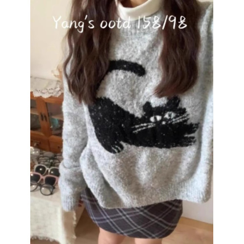 軟糯奶呼呼毛衣女秋冬季韓系寬松外穿慵懶風小個子加厚針織衫上衣 軟糯奶呼呼毛衣女秋冬季韓系寬松外穿慵懶風小個子加厚針織衫上衣