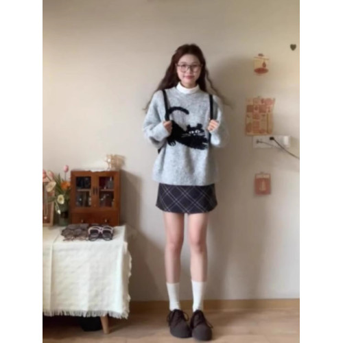 軟糯奶呼呼毛衣女秋冬季韓系寬松外穿慵懶風小個子加厚針織衫上衣 軟糯奶呼呼毛衣女秋冬季韓系寬松外穿慵懶風小個子加厚針織衫上衣