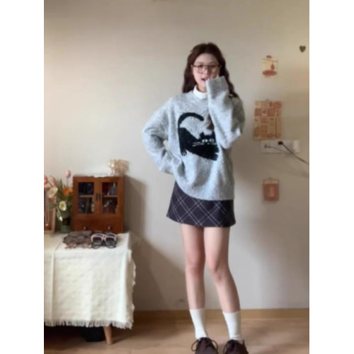 軟糯奶呼呼毛衣女秋冬季韓系寬松外穿慵懶風小個子加厚針織衫上衣 軟糯奶呼呼毛衣女秋冬季韓系寬松外穿慵懶風小個子加厚針織衫上衣