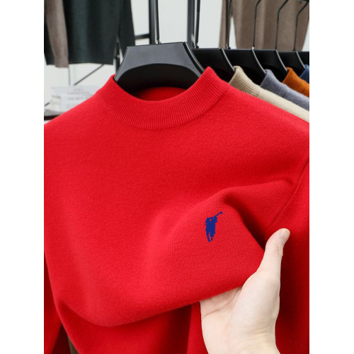 保羅秋冬季新款男士羊毛衫半高領加厚長袖針織衫羊絨套頭打底毛衣