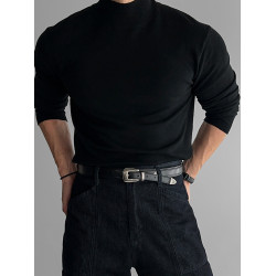 Primas 內搭界好手 半高領針織衫男秋冬純色毛衣打底衫上衣東大門