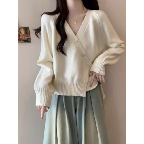 大碼韓版不規則長袖毛衣針織衫女秋冬胖MM遮肚子顯瘦洋氣開衫上衣 大碼韓版不規則長袖毛衣針織衫女秋冬胖MM遮肚子顯瘦洋氣開衫上衣