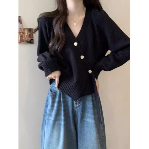 大碼韓版不規則長袖毛衣針織衫女秋冬胖MM遮肚子顯瘦洋氣開衫上衣 大碼韓版不規則長袖毛衣針織衫女秋冬胖MM遮肚子顯瘦洋氣開衫上衣