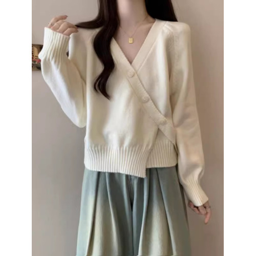 大碼韓版不規則長袖毛衣針織衫女秋冬胖MM遮肚子顯瘦洋氣開衫上衣 大碼韓版不規則長袖毛衣針織衫女秋冬胖MM遮肚子顯瘦洋氣開衫上衣