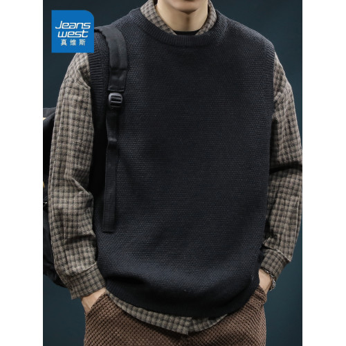 真維斯高級品牌毛衣男士春秋款打底衫內搭外套無袖背心曡穿上衣服 真維斯高級品牌毛衣男士春秋款打底衫內搭外套無袖背心曡穿上衣服